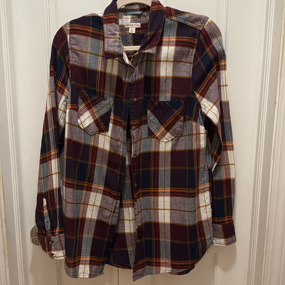 Merona long sleeve flannel XL